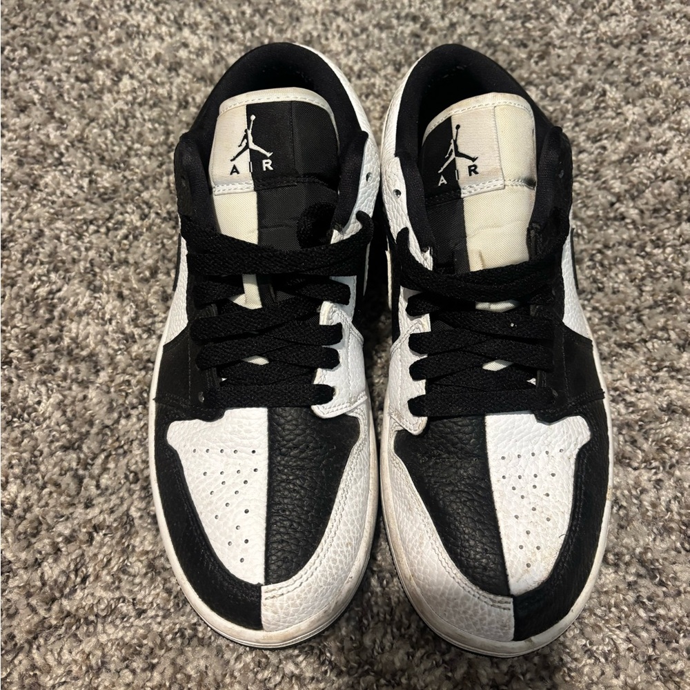 air jordan 1 nike black and white split womens size 7.5